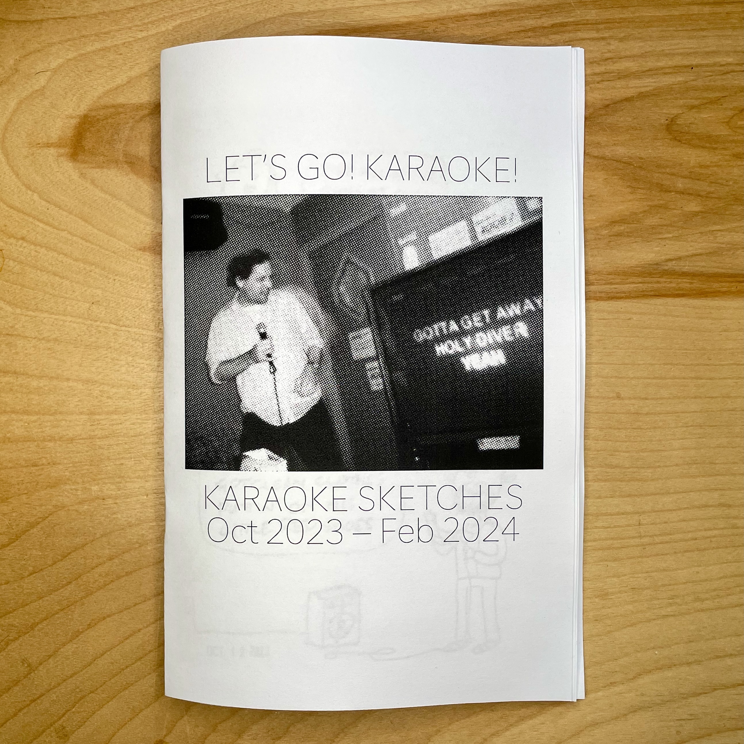 front cover of karaoke booklet by David Rhoden